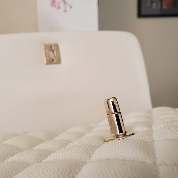 Chanel coco handle iridescent white gold hw small bag - Picture 10 of 14